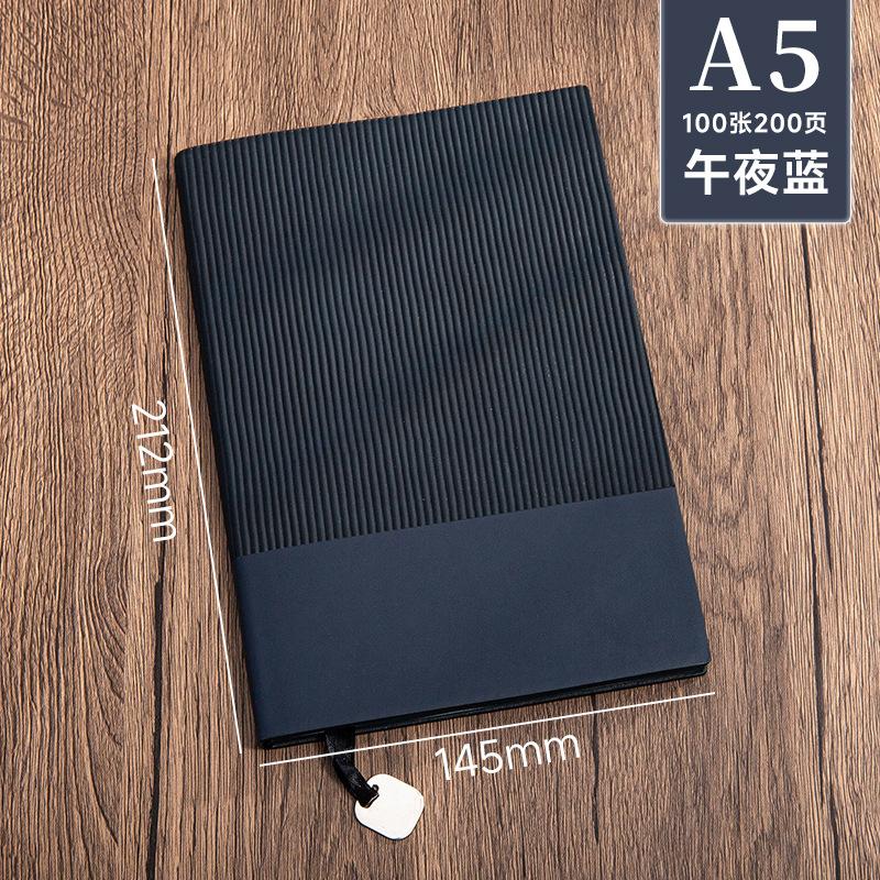 A5 soft leather notepad, high-value business notebook 32K