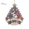Holiday Hanging Decorations 250th Anniversary Christmas Ornament, 2D Acrylic Tree Decoration, 1776-2026 Ornaments 250 Years Patriotic Pendant for Xmas