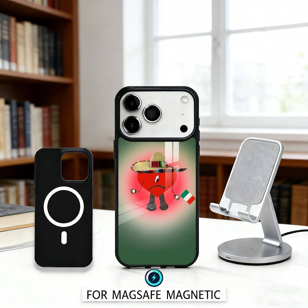 B-Bad B-Bunny DtMF Phone Case For iPhone17,16,15,14,13,12,Pro,Max,Magnetic For Magsafe Wireless Charging