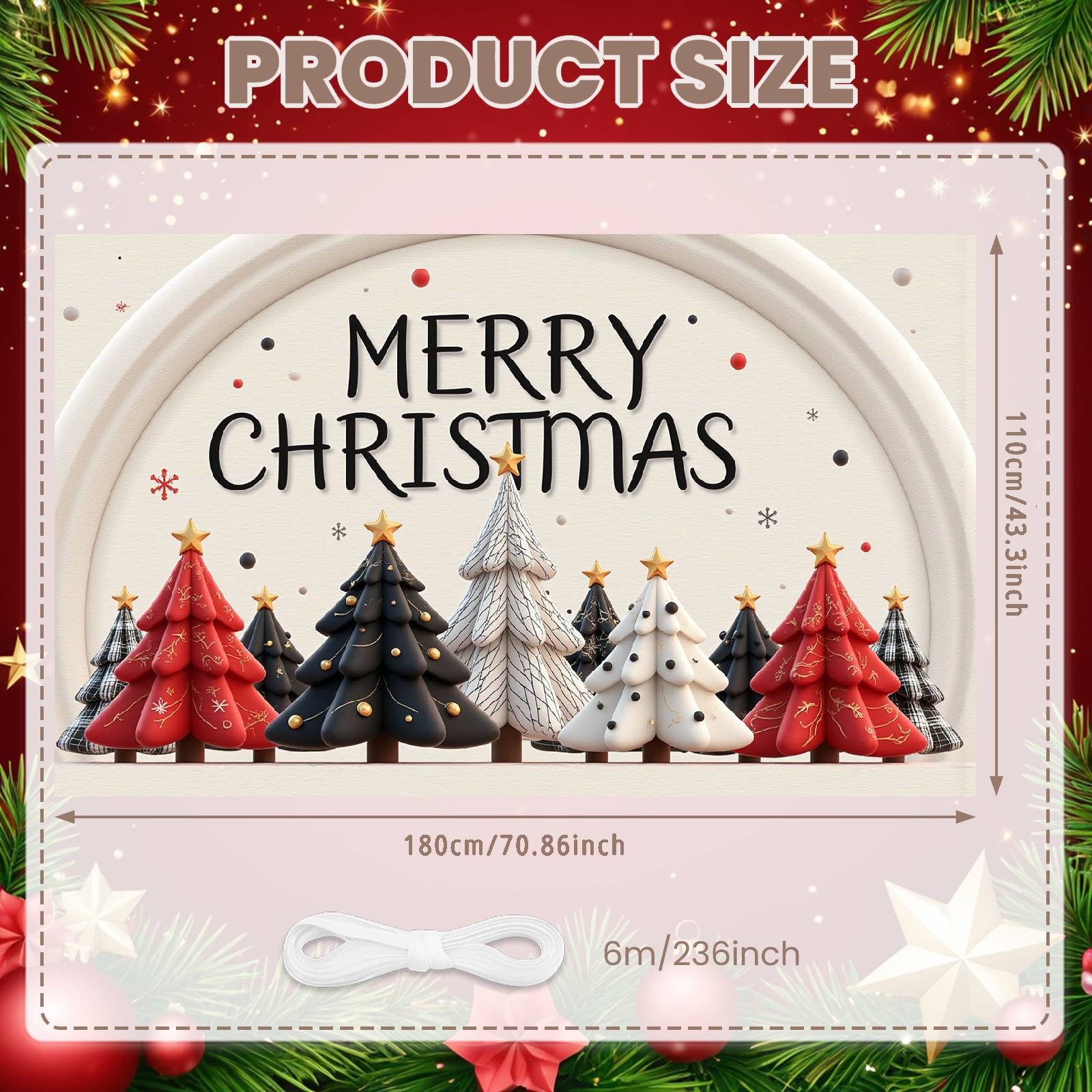 Christmas Festival Decoration Lightweight Material Christmas Banner Christmas Party Banner For Church Decoration Festival