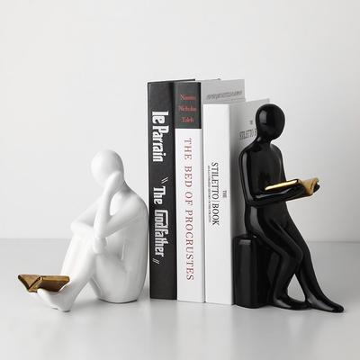 Ceramic Creative Bookstall Character Ornaments Porch Living Room Wine Television Cabinet Office Luxury