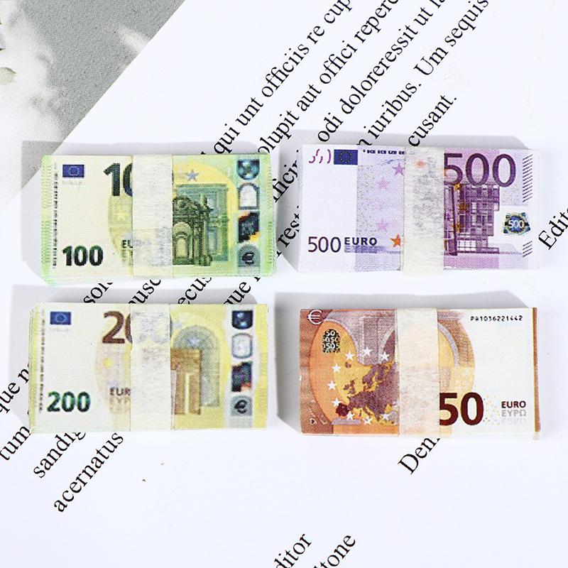NJCXOLA 80 Pièces Billets de banque miniatures en euros, euros