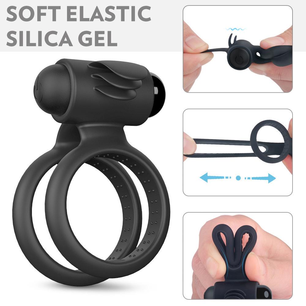 Bullet Vibrating Cock Ring Sex Toy For Male Penis Ring