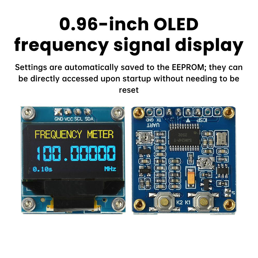 1kHz to 100MHz Frequency METER OLED Frequency Display High-Precision Frequency Counter FOR RF Measurement Ham radio transceiver
