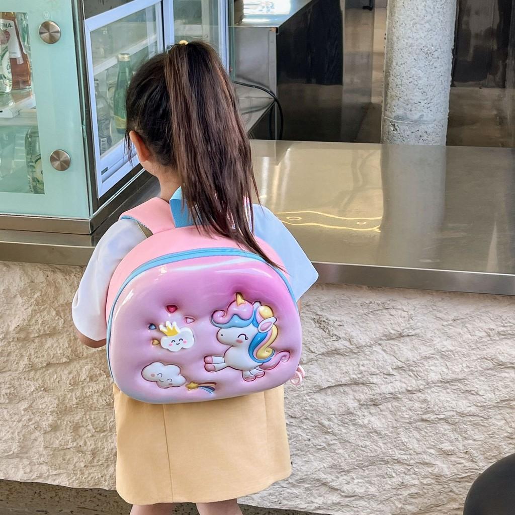 Spacious And Lightweight Kids 3d Hard Shell Backpack With Cartoon Design For School