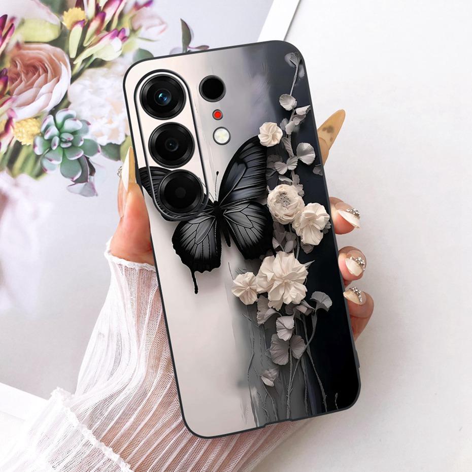 Fashion Letter Phone Case For Tecno Camon 50 4G Back Cover For Tecno Camon50 4G CN5 Soft Black Silicone Cases