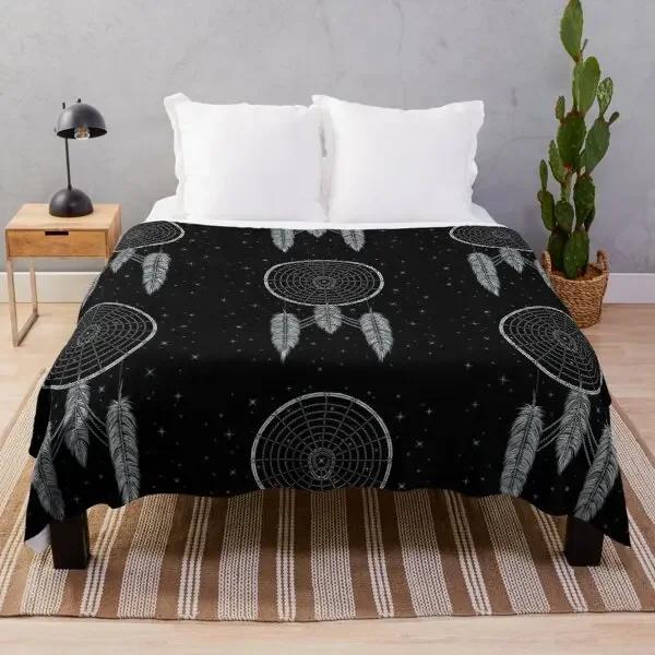 Colorful Dreamcatcher Bohemian Super Soft Fleece Throw Blanket Lightweight All Season Warm King Queen Size Blanket Lightweight