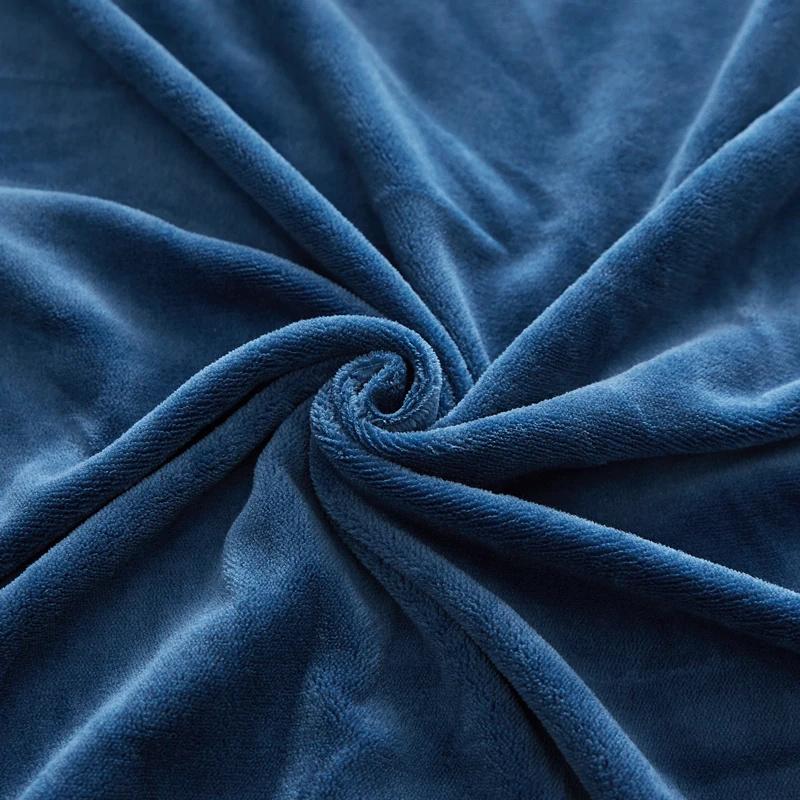 Autumn and Winter A-Class Milk Velvet Bed Sheet Solid Warm Cozy Mattress Protective Cover Bed Linen Protector Fitted Sheet Winter Keep Warm