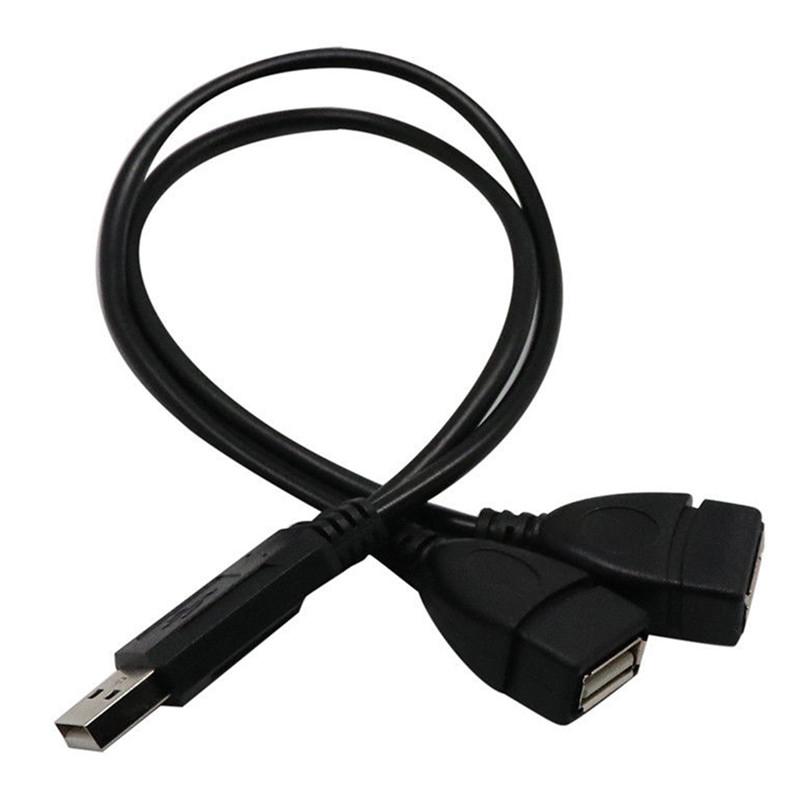 Usb 2.0 A Male To 2 Dual Female Jack Y Splitter Hub Power Cord Adapter Cable