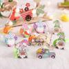 4 pezzi/set coniglio pasquale ornamenti pendenti in legno coniglietto festa di Pasqua regalo artigianale fai da te per bambini