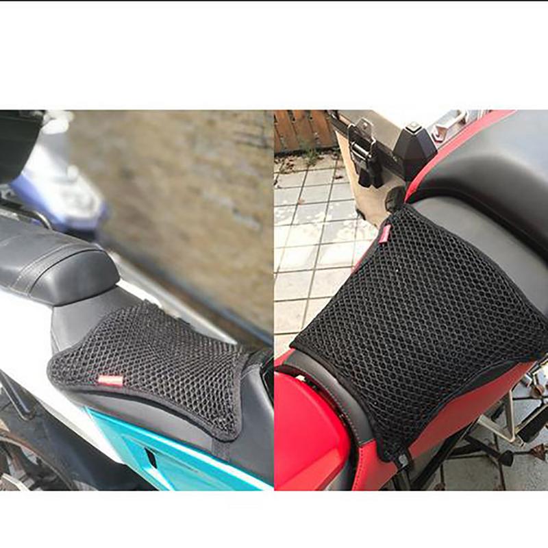 Motorcycle Summer Cooling Seat Cover Non-slip Double-layer Seat Mesh 3D Honeycomb Air Mesh Seat Cushion Motorcycle Accessories