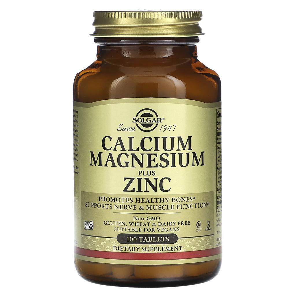 Calcium Magnesium Plus Zinc, 100 Tablets