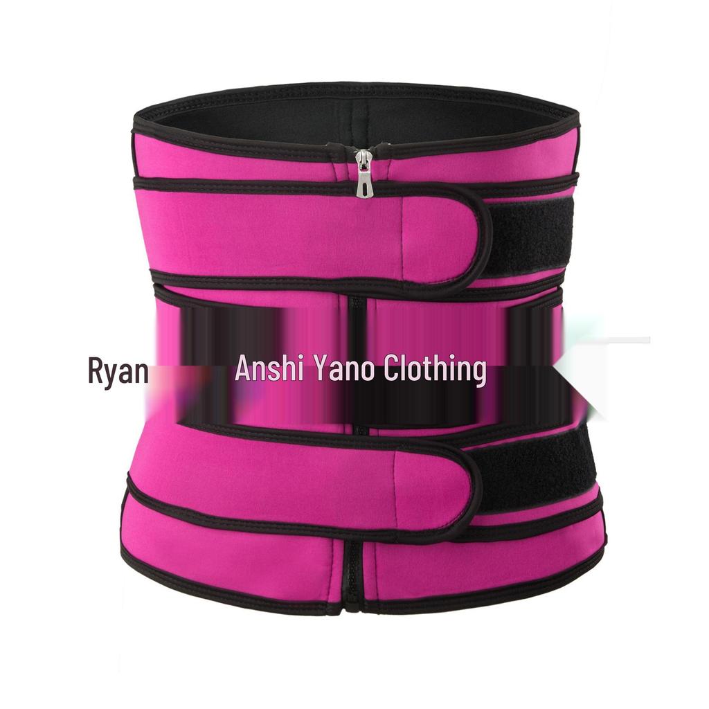 Zipper Waist Trainer & Yoga Bodysuit with Sweat Abdominal Belt for Fitness & Waist Shaping