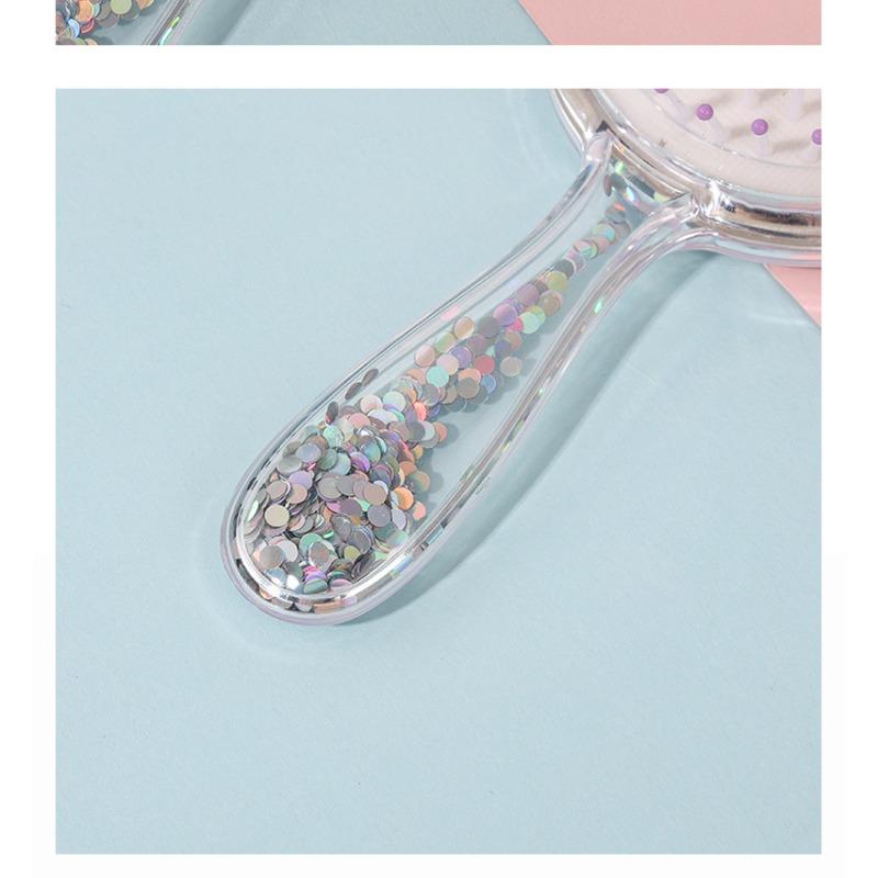 New air cushion comb - round handle, glitter scalp massager hair brush