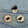 1pc Cute black bird pin -Alloy Metal Brooch for Jackets, Bags, Hats - Gifts for Women, Bird Lovers, Everyday Accessories