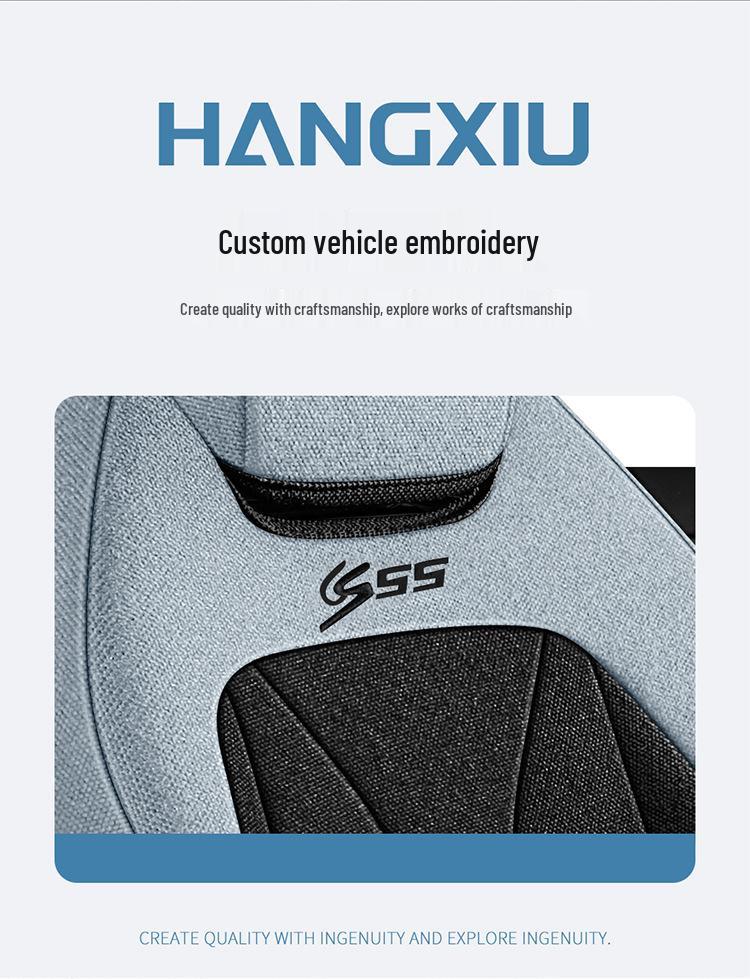 Breathable Fabric Car Seat Covers for Changan CS55/CS55PLUS, Fully Wrapped in Cotton and Linen.