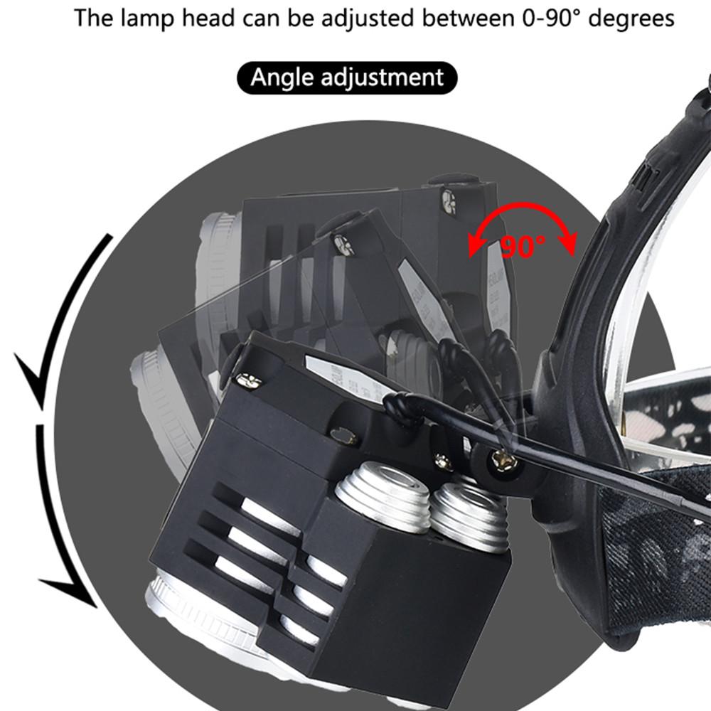 Outdoor 30W USB Charging 5 LEDs Zoom Headlamp Flashlight