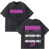 Madonna Confessions Ii Album Tour 2026 Print Vintage Washed Tees Men Women Fashion Tshirt Loose Cotton Aesthetic Trend Tshirts