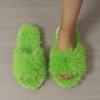 Fashion Cotton Slippers Winter Length Fluffy Slippers Woolen Slipper Women's Indoor Fluffy Slippers Woolen Slipper2024Spring and Autumn
