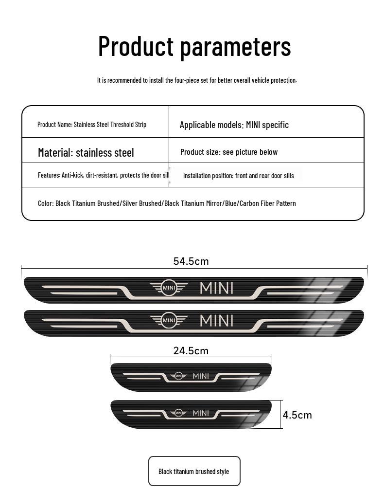MINI Samochód Oryginalna Listwa Progowa Drzwi dla One, Cooper, Clubman, Countryman