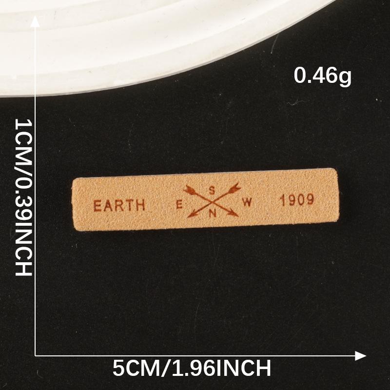 

Нашивка-бирка из кожи и ткани с английскими буквами Duoku для одежды, обуви, головных уборов и багажа