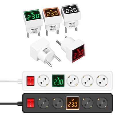 Europäischer Typ Stecker In Voltmeter Digitaler Spannungstester mit LED-Anzeige Kompakte Spannung Zeigt Einfache Installation