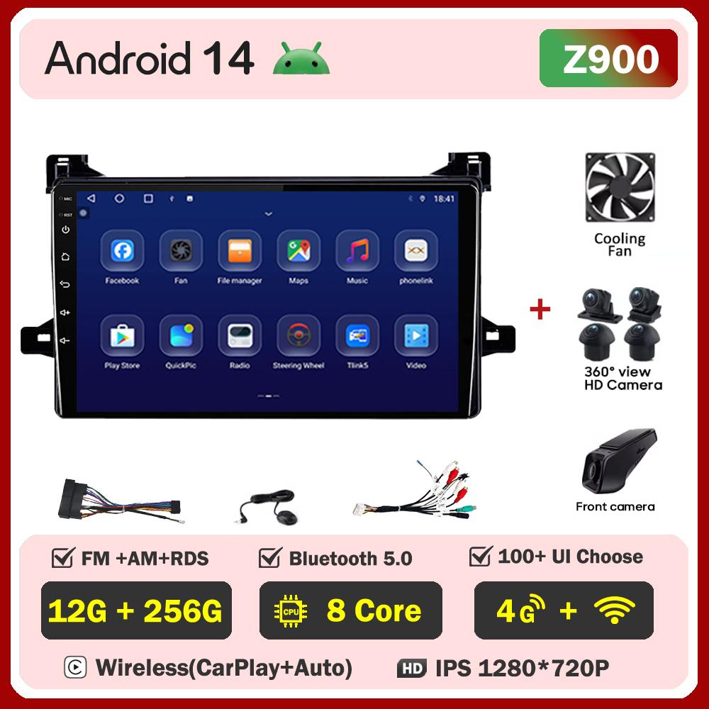 For Toyota Prius XW50 2015 - 2020 Car Radio Player Car Carplay Screen Autoradio Mirror Link Car Intelligent Systems Touch Screen