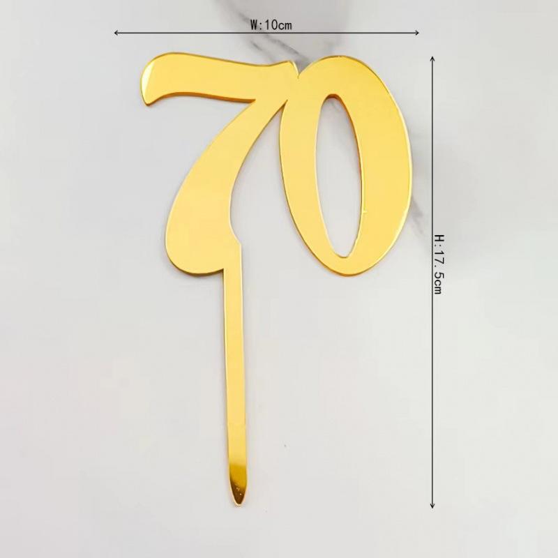 Nummer 18 21 30 40 50 60 100 Acryl Dekorativer Stecker Hochzeitstag Geburtstagstorte Plakette