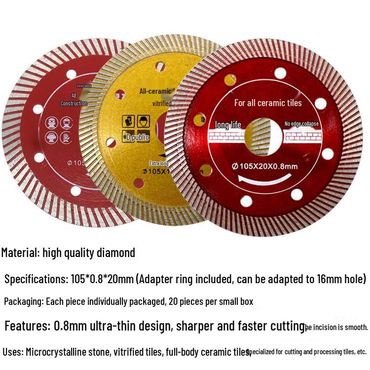 105mm Ultra-Thin Diamond Saw Blade for Tile, Marble, and Ceramic Cutting