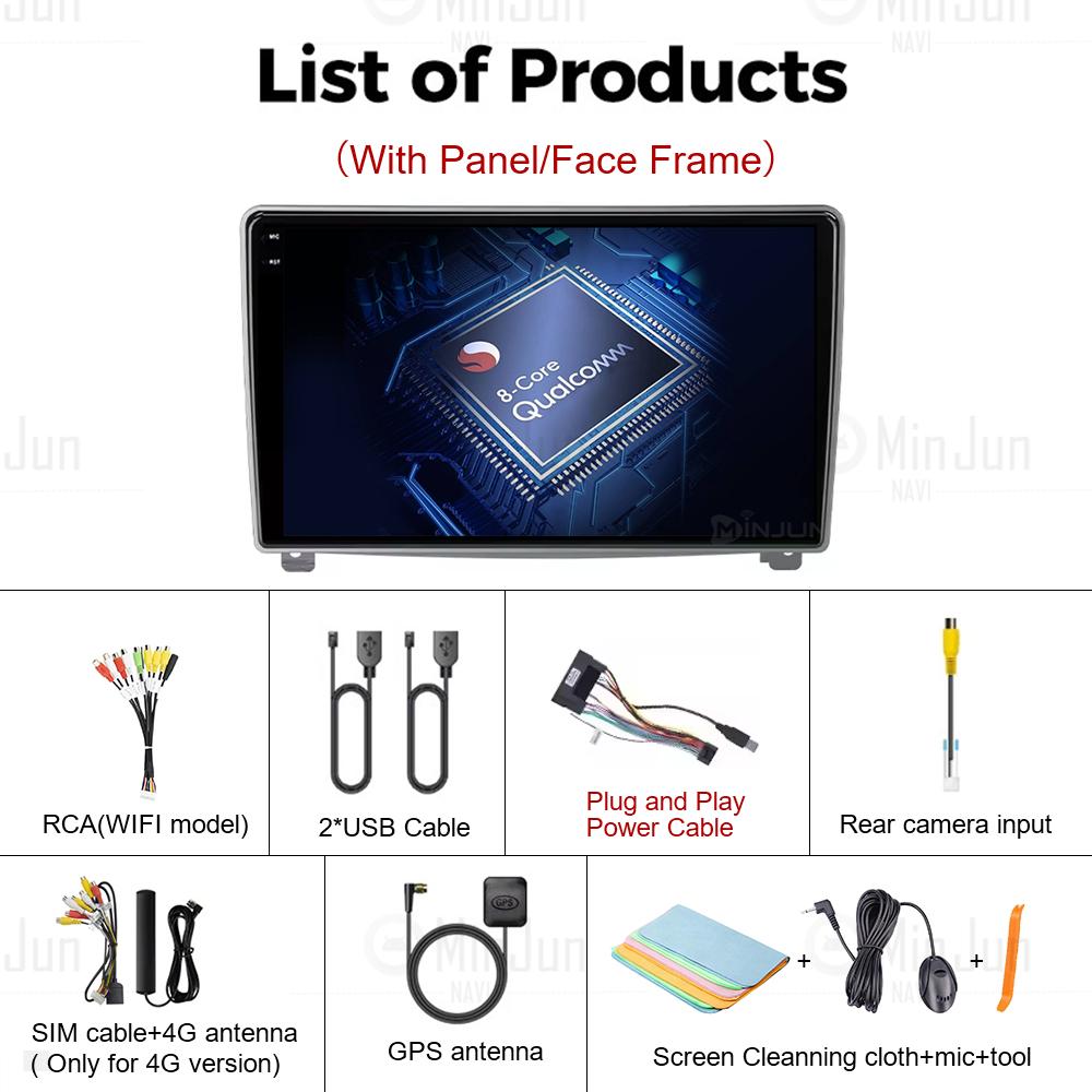 Android 14 Car Radio Player for Peugeot 407 Cc 407 Sw 2004 - 2011 Qualcomm Car Multimedia Stereo Radio GPS Carplay Touch Screen