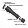 High Power T6 LED Flashlights Camping Torch 5 Light Modes Zoom Light Aluminum Alloys Waterproof Material External 18650 Battery