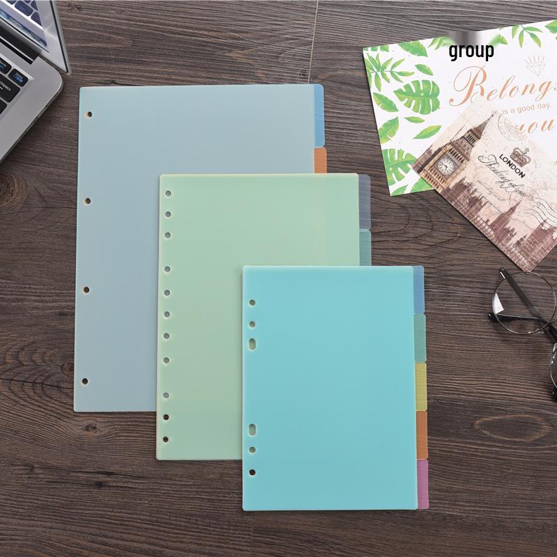 Transparent A4/A5 Index Divider with Color Tabs for Loose-leaf Paper