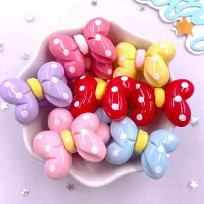 12 STÜCKE Mix Harz Kawaii Bunt Wellenpunkt Schleife Flatback Cabochon Stein Scrapbook DIY Heimdekor Figur Handwerkszubehör