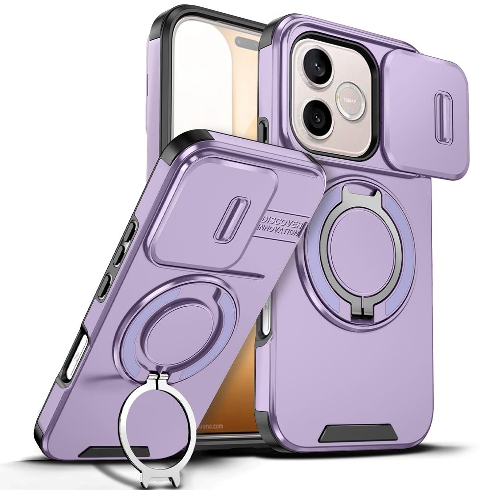 

For Honor 600 Lite 5G Case Shockproof Armor Magnetic Holder Ring Case For Honor600 Lite For Magsafe Wireless Charging Cover For Honor 600 Lite