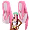 Long Straight Pink Anime One Piece Character of Jewelry Bonney Cosplay Wig for Women Heat Resistant Synthetic Hair Wigs