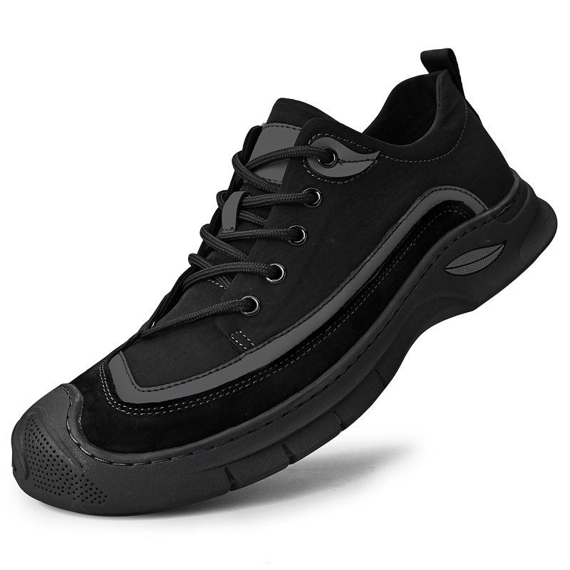 

Весна и лето 2025 новый тренд кожаной мужской обуви универсальная спортивная и повседневная кожаная обувь тонкая дышащая обувь для походов на открытом воздухе 38 чёрный