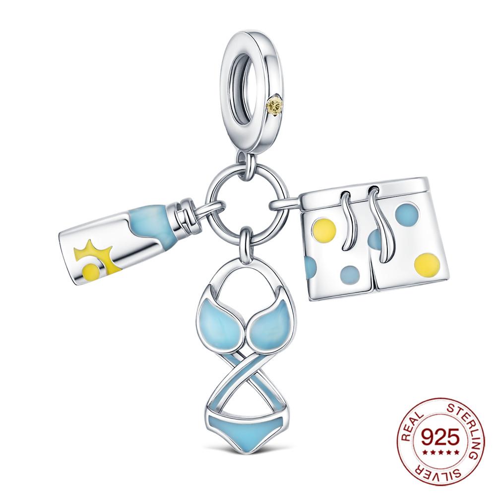 Copper Summer Beaded Classic Pirate Luggage Charms Jewelry Making For Bracelet Diy Women'S Everyday Glamour Fashion Gifts