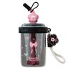 580ML Drinking Cup With Straw Stirring Cup Kawaii Whey Protein Shaker Bottle  Fruit Juice