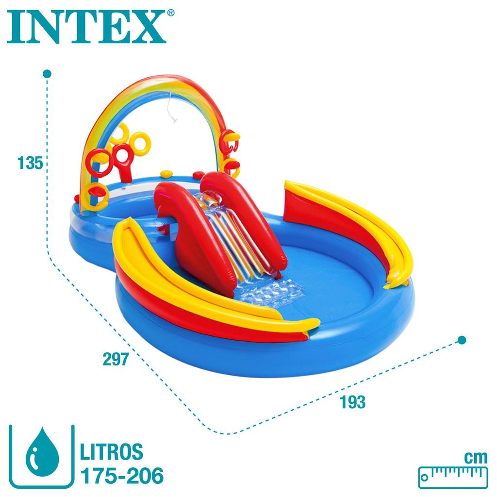 INTEX Rainbow Ring Play Center Oval Multicolor 297 X 193 X 135cm 57453 Japanese [Genuine Product] ME-7019