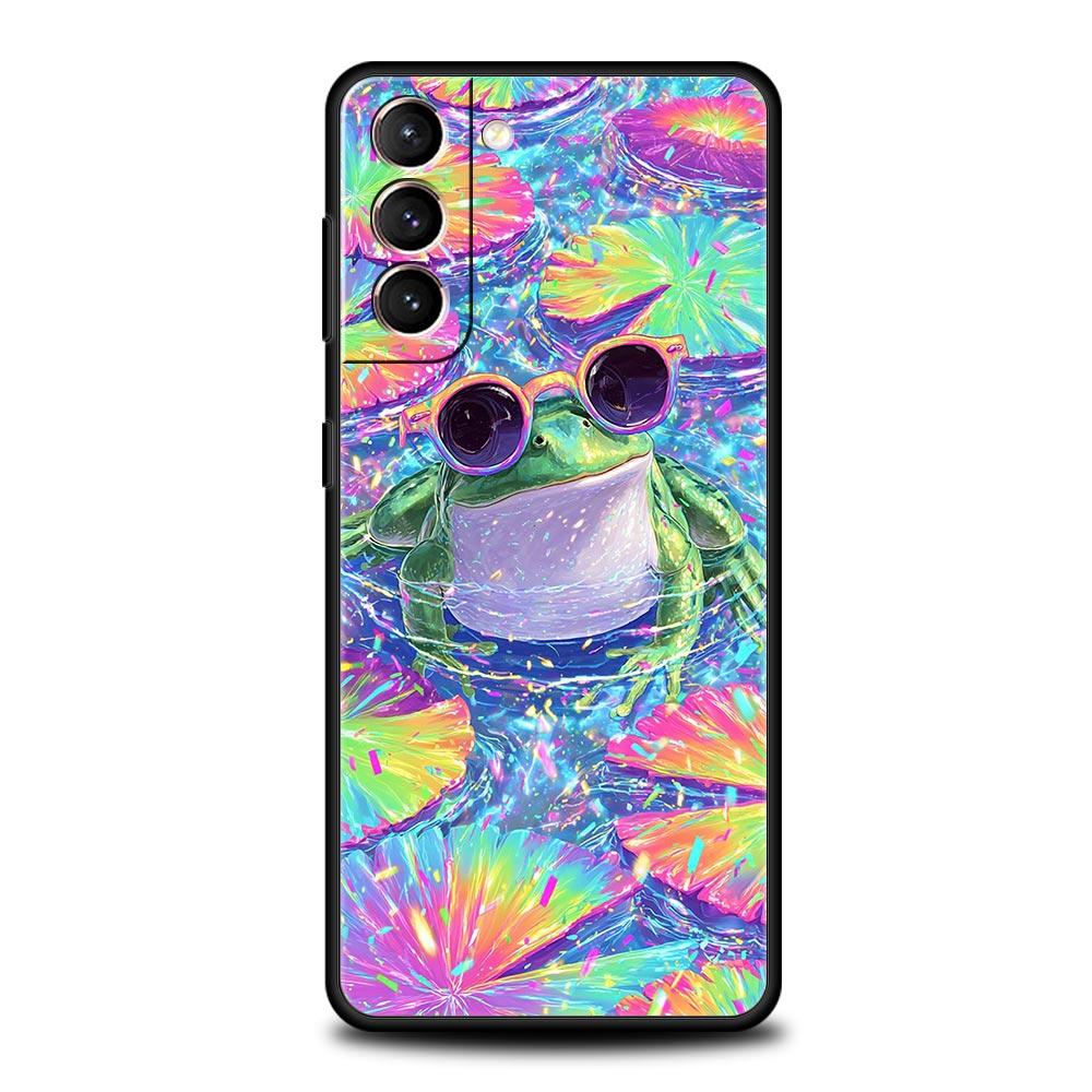 

Phone Case Cover for Samsung Galaxy S26 S25 S24 S23 S22 S20 S21 FE Ultra Plus S25 Edge 5G Soft TPU Capas Realitic Frog Print Bag Samsung S26 Plus