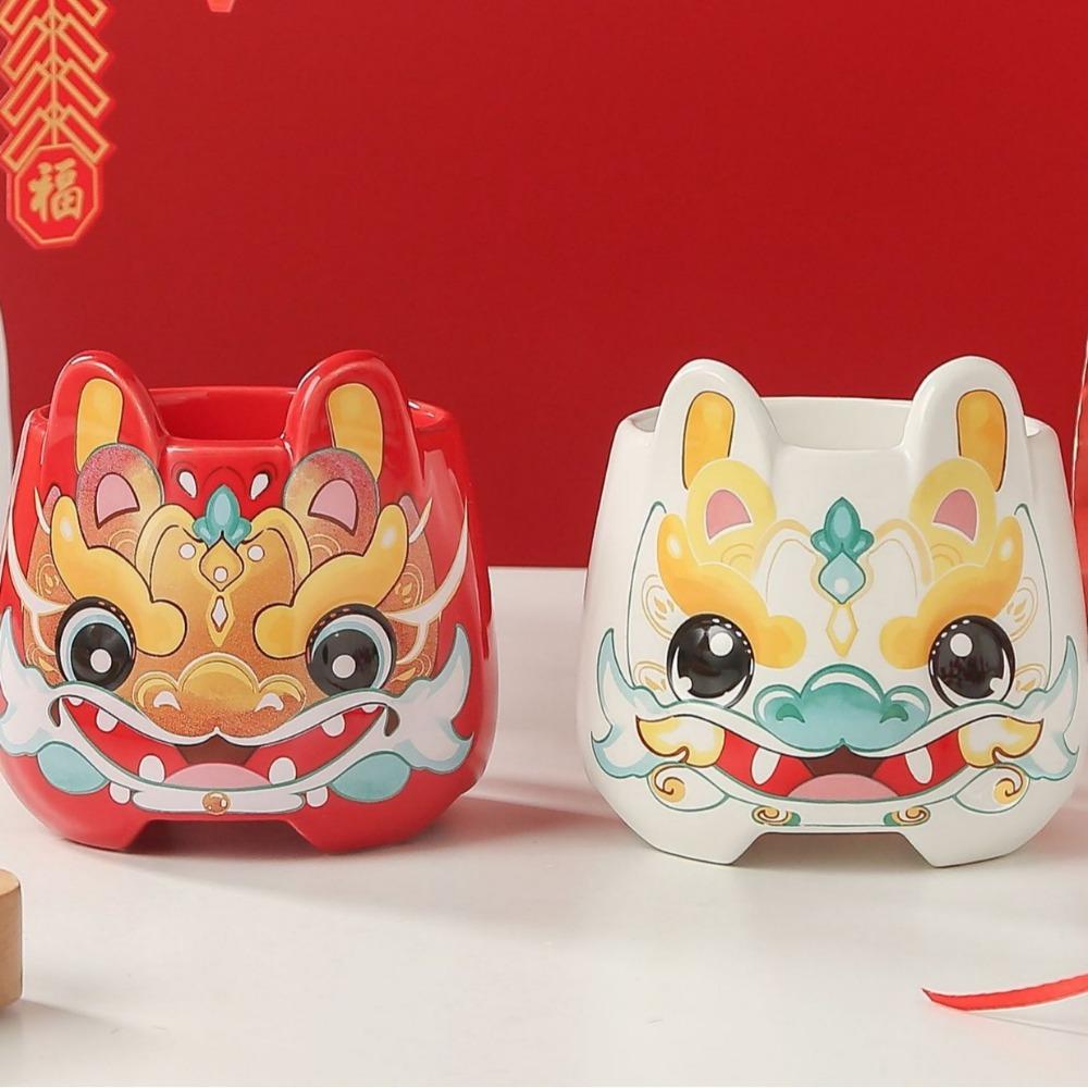 Creative Year of The Dragon Mug Festive New Year Ceramic Cup Souvenir Cup High Precision Coffee Cup Personalized Water Cup