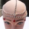 European and American Multi-Layer Forehead Lace Ethnic Water Drop Pendant Party Rhinestone Hair Chain Accessories Wholesale