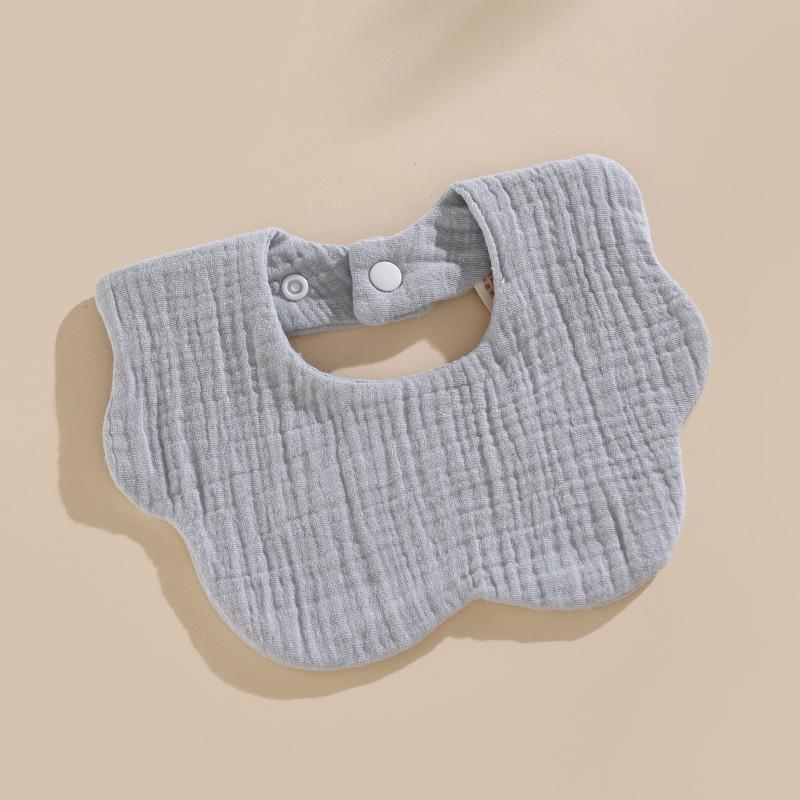 Six-Layer Cotton Petal Bib for Newborns, Boys & Girls - Thin, Soft & Absorbent