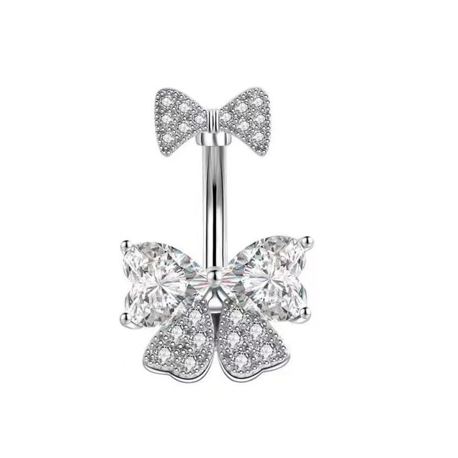 Zirconia Navel Piercing Clip - Hot Selling European and American Body Jewelry