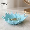 Nightstand Accessory Tray 3D Printed Jewelry for Rings Earrings Bracelets, Ocean Splash Organizer Trinket Dish, Decorative Desktop Home Vanity