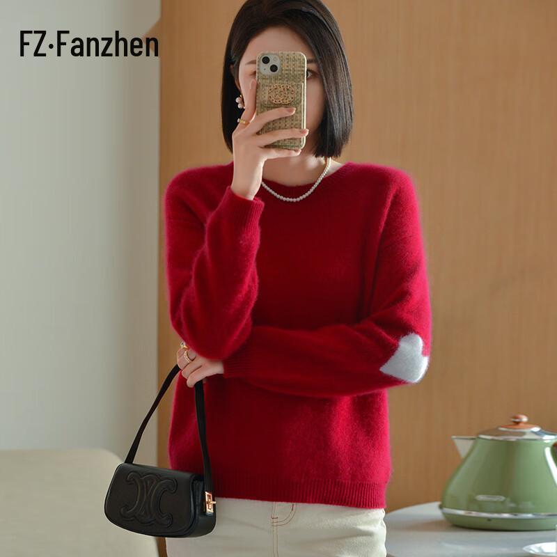 

Женский утолщенный свитер свободного кроя из 100% шерсти Fanzhen L