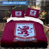 Fußballclub-Emblem Löwe 3 Stück K-Pop-Musikgruppe Bettwäsche-Set, Ideal für Schlafzimmer, Wohnheim, Inklusive Bettbezug und 2 Kissenbezügen, Fan-Geschenke
