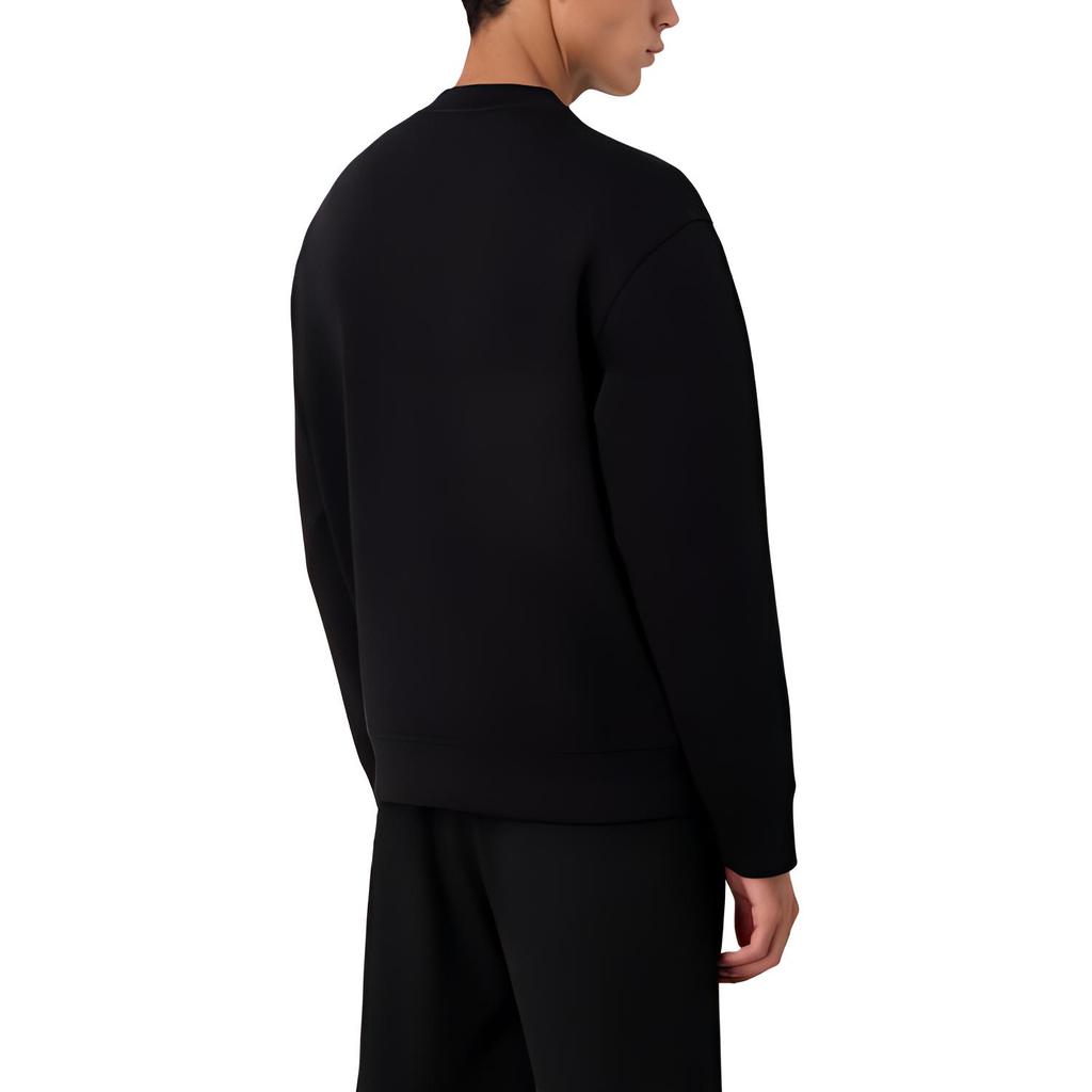 Emporio Armani Solid Color Crew Neck Pullover Drop Shoulder Long Sleeve Sweatshirt Men Sweatshirt 6R1MF31-JHSZ1-0999