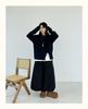 Becabeau Women's Winter Loose Knit Sweater, Plus Size, Korean Casual Style, Split Design, Crew Neck