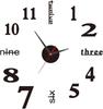 3D Wall Decal Decorative Clock,DIY Wall Clock